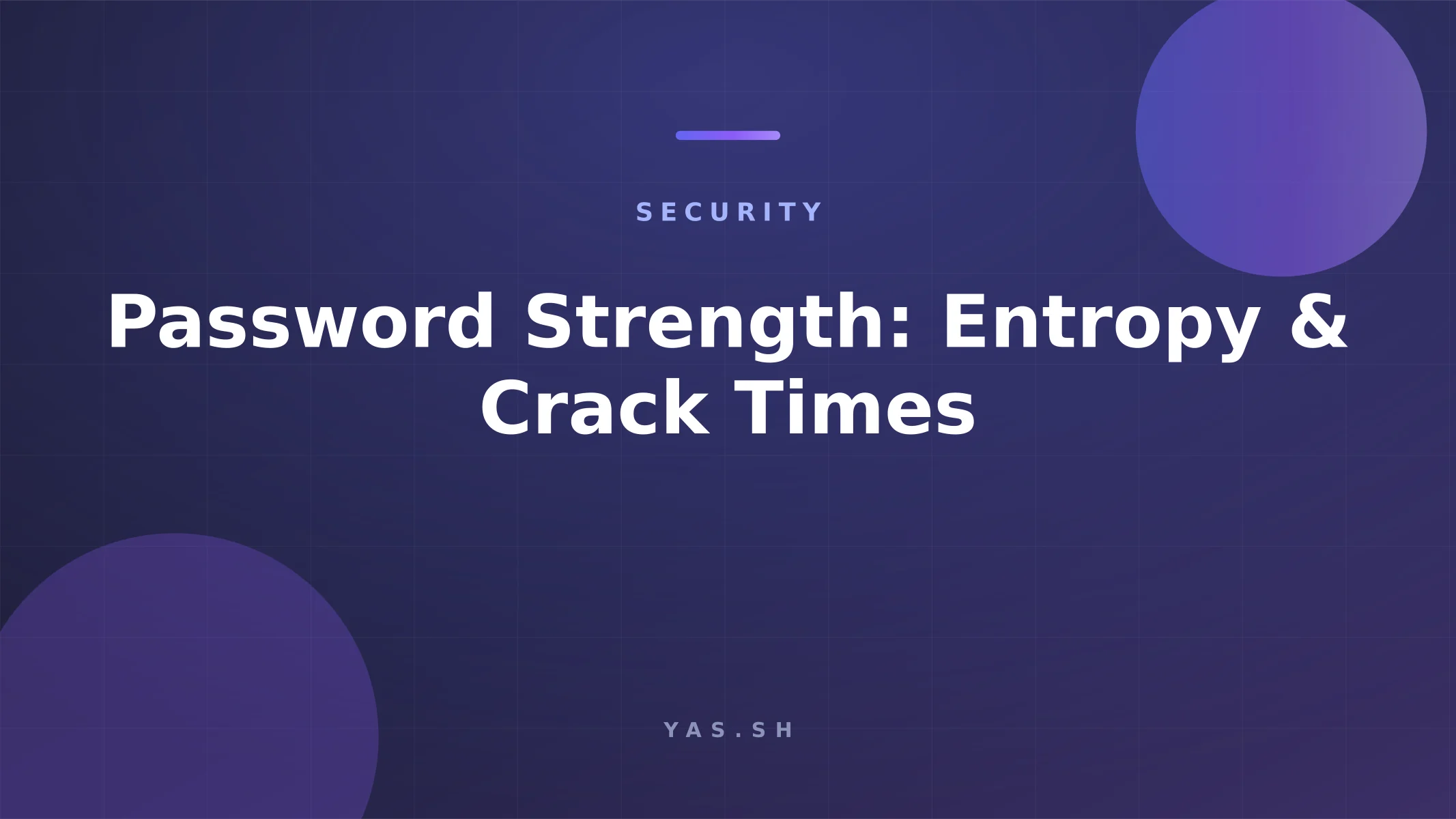 Password Strength: Entropy, Crack Times & What 'Secure' Means