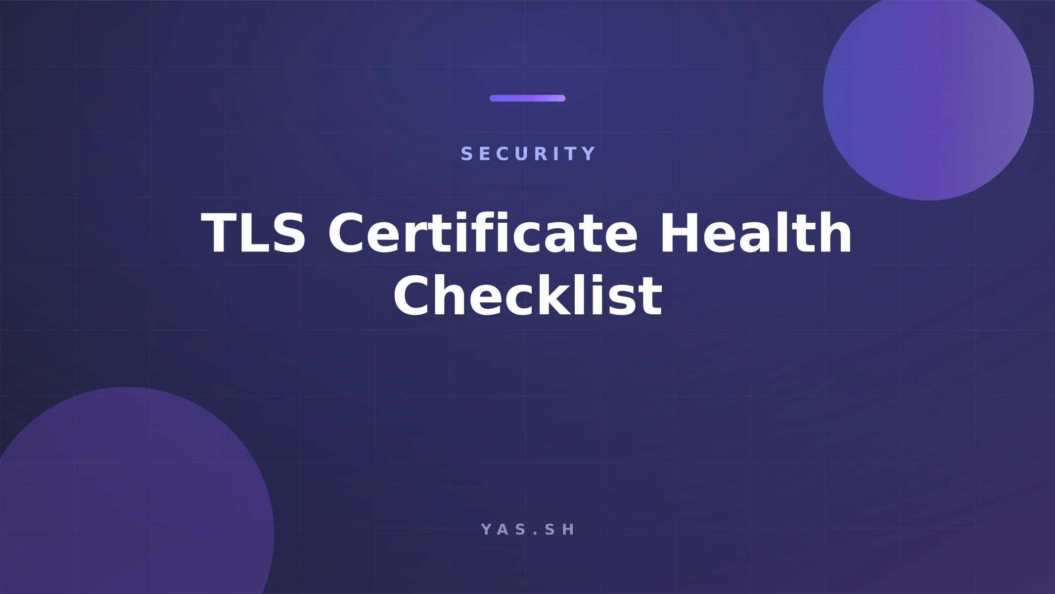 TLS Certificate Health: Expiry, SANs, HSTS & OCSP